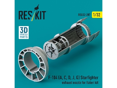 F-104 (A, C, D, J, G) 'starfighter' Exhaust Nozzle For Italeri Kit (3d Printed) - image 2