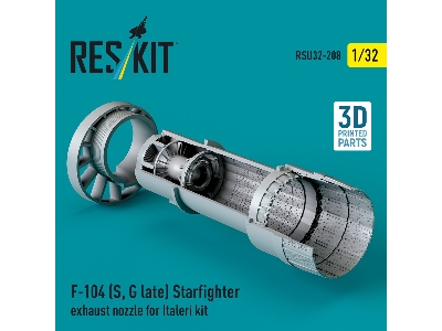 F-104 (S, G Late) 'starfighter' Exhaust Nozzle For Italeri Kit (3d Printed) - image 1
