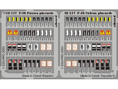 F-16 placards 1/32 - image 1