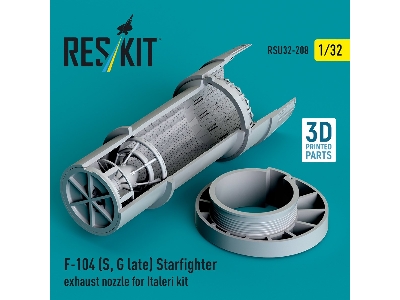 F-104 (S, G Late) 'starfighter' Exhaust Nozzle For Italeri Kit (3d Printed) - image 3