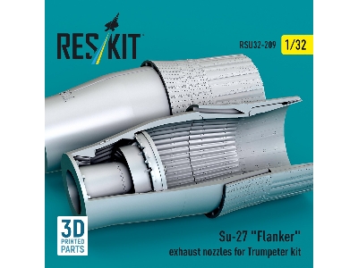 Su-27 'flanker' Exhaust Nozzles For Trumpeter Kit (3d Printed) - image 2