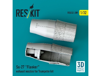 Su-27 'flanker' Exhaust Nozzles For Trumpeter Kit (3d Printed) - image 3