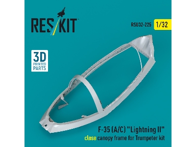 F-35 (A/C) 'lightning Ii' Close Canopy Frame For Trumpeter Kit (3d Printed) - image 1