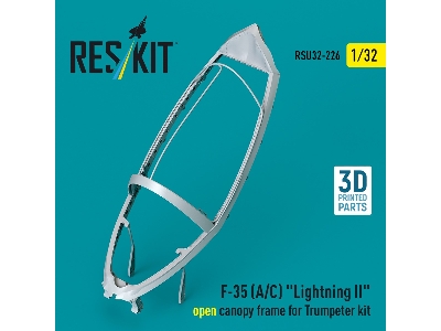 F-35 (A/C) 'lightning Ii' Open Canopy Frame For Trumpeter Kit (3d Printed) - image 1