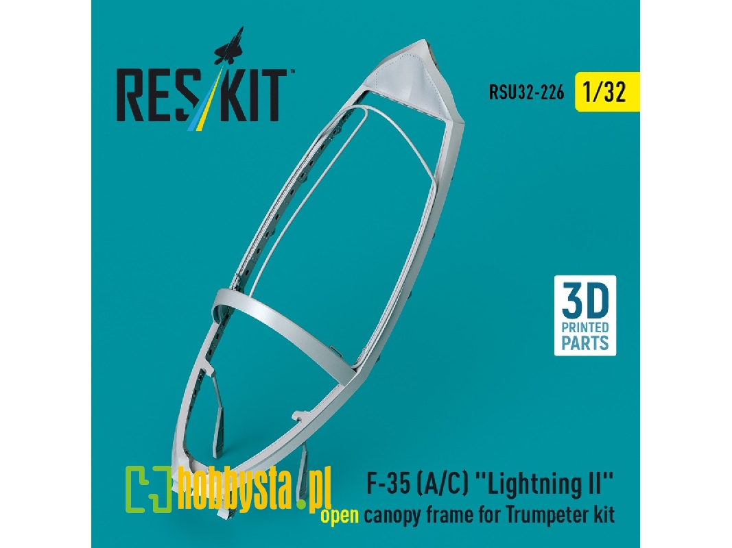 F-35 (A/C) 'lightning Ii' Open Canopy Frame For Trumpeter Kit (3d Printed) - image 1
