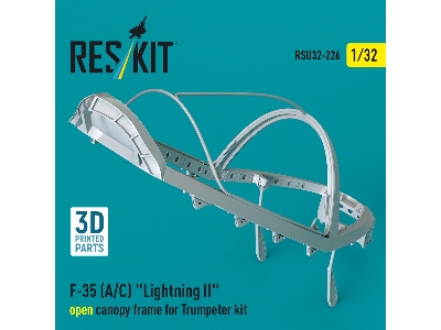 F-35 (A/C) 'lightning Ii' Open Canopy Frame For Trumpeter Kit (3d Printed) - image 2
