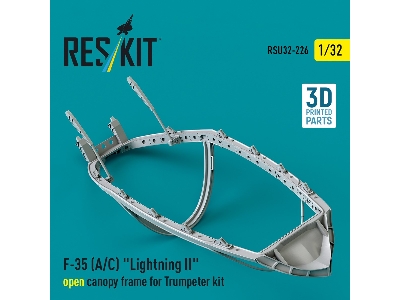 F-35 (A/C) 'lightning Ii' Open Canopy Frame For Trumpeter Kit (3d Printed) - image 3