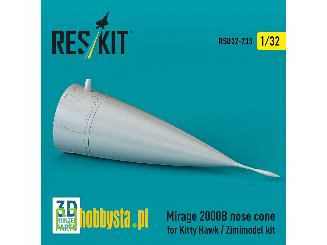 Mirage 2000b Nose Cone For Kitty Hawk / Zimimodel Kit (3d Printed) - image 1 Mirage 2000b Nose Cone For Kitty Hawk / Zimimodel Kit (3d Printed) - image 1