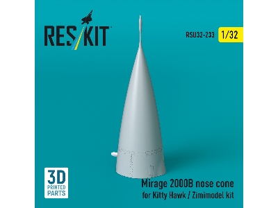 Mirage 2000b Nose Cone For Kitty Hawk / Zimimodel Kit (3d Printed) - image 2