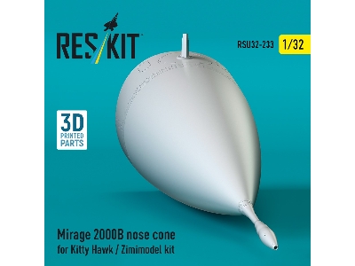 Mirage 2000b Nose Cone For Kitty Hawk / Zimimodel Kit (3d Printed) - image 3