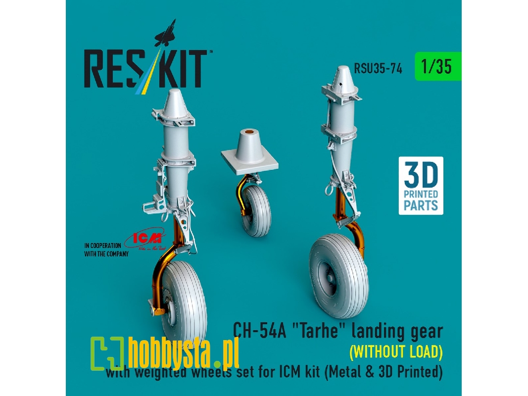 Ch-54a 'tarhe' Landing Gear (Without Load) With Weighted Wheels Set For Icm Kit (Metal & 3d Printed) - image 1 Ch-54a 'tarhe' Landing Gear (Without Load) With Weighted Wheels Set For Icm Kit (Metal & 3d Printed) - image 1