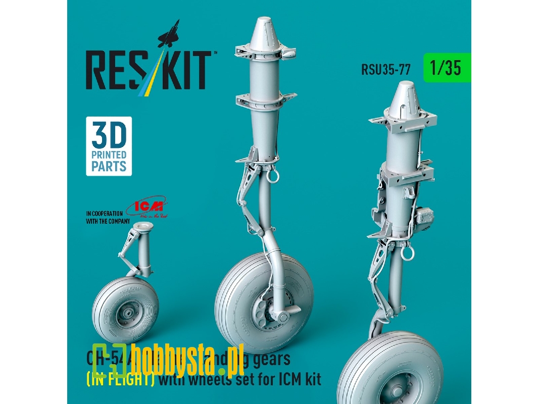Ch-54a 'tarhe' Landing Gear (In Flight) With Wheels Set For Icm Kit (3d Printed) - image 1 Ch-54a 'tarhe' Landing Gear (In Flight) With Wheels Set For Icm Kit (3d Printed) - image 1