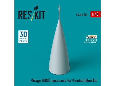 Mirage 2000c Nose Cone For Kinetic/Italeri Kit (3d Printed) - image 1