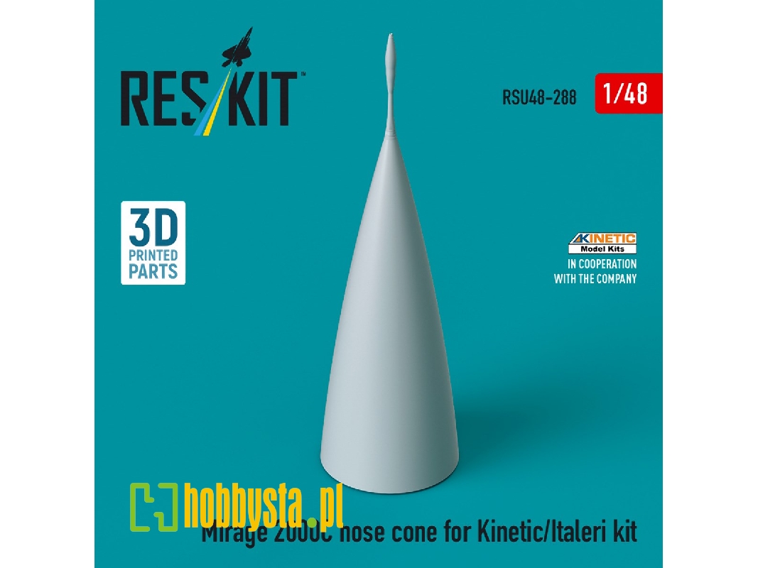 Mirage 2000c Nose Cone For Kinetic/Italeri Kit (3d Printed) - image 1 Mirage 2000c Nose Cone For Kinetic/Italeri Kit (3d Printed) - image 1