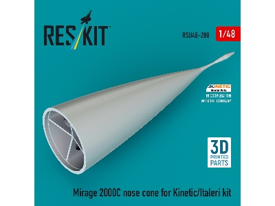 Mirage 2000c Nose Cone For Kinetic/Italeri Kit (3d Printed) - image 2