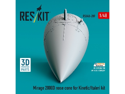 Mirage 2000d Nose Cone For Kinetic/Italeri Kit (3d Printed) - image 3
