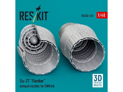 Su-27 'flanker' Exhaust Nozzles For Gwh Kit (3d Printed) - image 1
