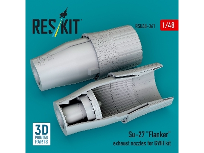 Su-27 'flanker' Exhaust Nozzles For Gwh Kit (3d Printed) - image 3