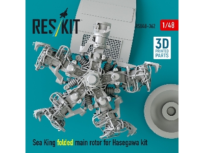 Sea King Folded Main Rotor For Hasegawa Kit (3d Printed) - image 2