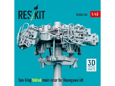 Sea King Folded Main Rotor For Hasegawa Kit (3d Printed) - image 3