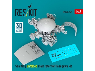 Sea King Unfolded Main Rotor For Hasegawa Kit (3d Printed) - image 3