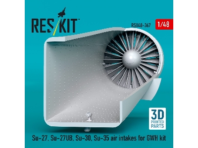 Su-27, Su-27ub, 30, 35 Air Intakes For Gwh Kit (3d Printed) - image 3