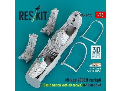 Mirage 2000n Cockpit (Basic Edition With 3d Decals) For Kinetic Kit (3d Printed) - image 2
