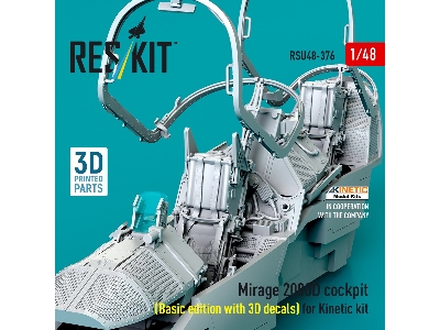 Mirage 2000d Cockpit (Basic Edition With 3d Decals) For Kinetic Kit (3d Printed) - image 2