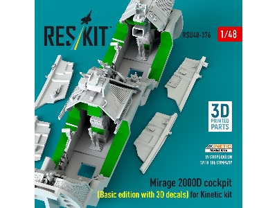 Mirage 2000d Cockpit (Basic Edition With 3d Decals) For Kinetic Kit (3d Printed) - image 4