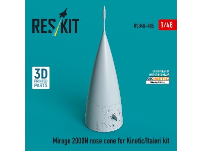 Mirage 2000n Nose Cone For Kinetic/Italeri Kit (3d Printed) - image 1