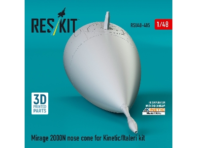 Mirage 2000n Nose Cone For Kinetic/Italeri Kit (3d Printed) - image 3