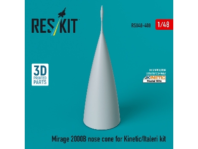Mirage 2000b Nose Cone For Kinetic/Italeri Kit (3d Printed) - image 1