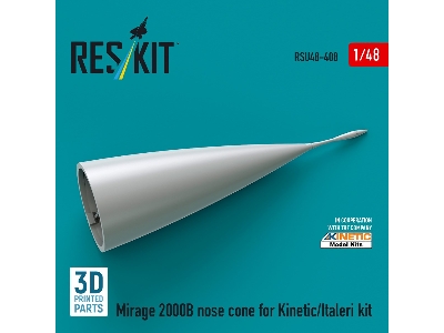 Mirage 2000b Nose Cone For Kinetic/Italeri Kit (3d Printed) - image 2