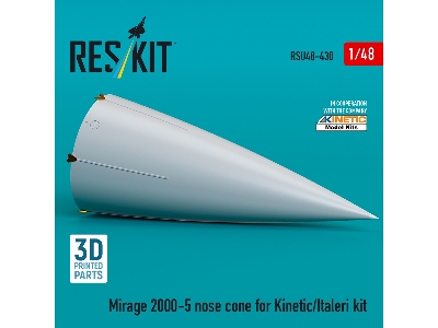 Mirage 2000-5 Nose Cone For Kinetic/Italeri Kit (3d Printed) - image 3