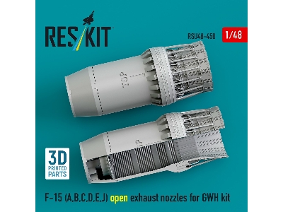 F-15 (A, B, C, D, E, J) Open Exhaust Nozzles For Gwh Kit (3d Printed) - image 1