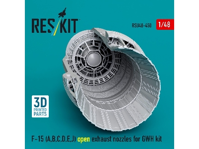 F-15 (A, B, C, D, E, J) Open Exhaust Nozzles For Gwh Kit (3d Printed) - image 2