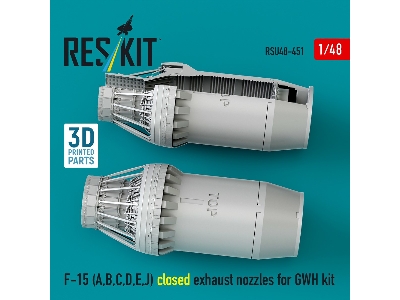 F-15 (A, B, C, D, E, J) Closed Exhaust Nozzles For Gwh Kit (3d Printed) - image 1
