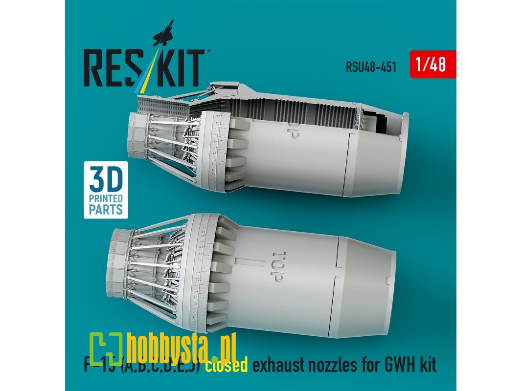F-15 (A, B, C, D, E, J) Closed Exhaust Nozzles For Gwh Kit (3d Printed) - image 1 F-15 (A, B, C, D, E, J) Closed Exhaust Nozzles For Gwh Kit (3d Printed) - image 1