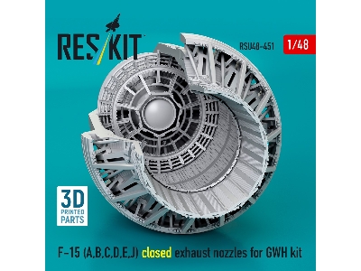 F-15 (A, B, C, D, E, J) Closed Exhaust Nozzles For Gwh Kit (3d Printed) - image 2