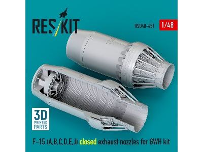 F-15 (A, B, C, D, E, J) Closed Exhaust Nozzles For Gwh Kit (3d Printed) - image 3