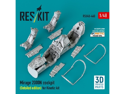 Mirage 2000n Cockpit (Detailed Edition) For Kinetic Kit (3d Printed) - image 2