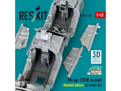 Mirage 2000d Cockpit (Detailed Edition) For Kinetic Kit (3d Printed) - image 1
