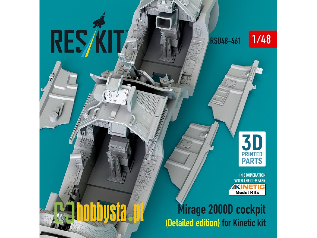 Mirage 2000d Cockpit (Detailed Edition) For Kinetic Kit (3d Printed) - image 1