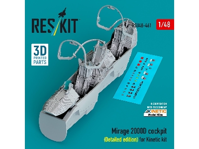 Mirage 2000d Cockpit (Detailed Edition) For Kinetic Kit (3d Printed) - image 2