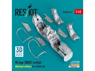 Mirage 2000d Cockpit (Detailed Edition) For Kinetic Kit (3d Printed) - image 3