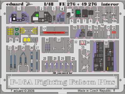 F-16A  Plus interior 1/48 - Hasegawa - - image 1