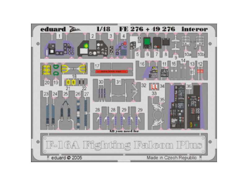 F-16A Plus interior 1/48 - Hasegawa - image 1