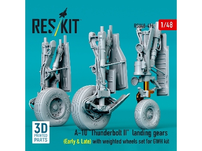 A-10 'thunderbolt Ii' Landing Gears (Early & Late) With Weighted Wheels Set For Gwh Kit (Metal + 3d Printed) - image 2