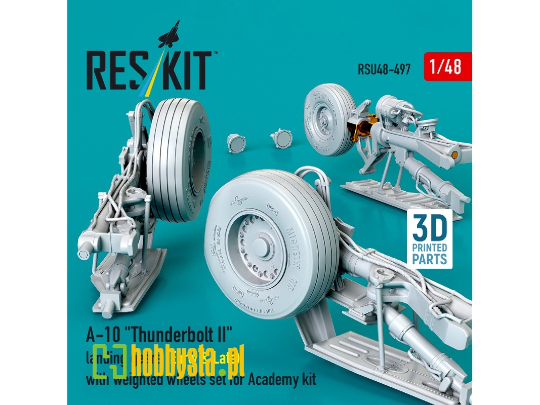 A-10 'thunderbolt Ii' Landing Gears (Early & Late) With Weighted Wheels Set For Academy Kit (Metal + 3d Printed) - image 1 A-10 'thunderbolt Ii' Landing Gears (Early & Late) With Weighted Wheels Set For Academy Kit (Metal + 3d Printed) - image 1