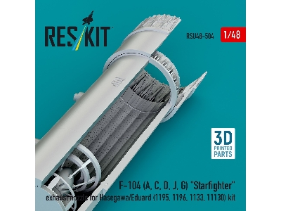 F-104 (A, C, D, J, G) 'starfighter' Exhaust Nozzle For Hasegawa/Eduard (1195, 1196, 1133, 11130) Kit (3d Printed) - image 1
